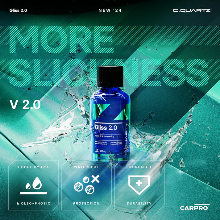 Carpro CQuartz Gliss2.0 - Yfircoat (oleophobic) 30ml/50ml